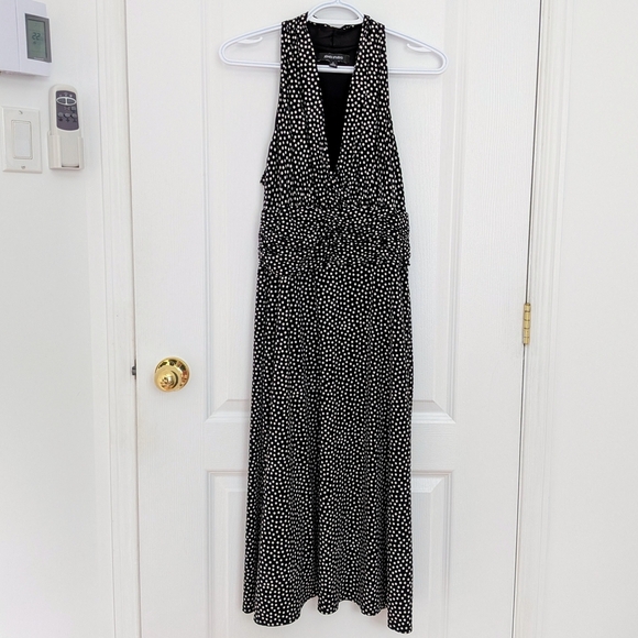 Jones Studio Black & White Polka Dot Halter Dress – Sleeveless, Size 8 #91 - Picture 1 of 5